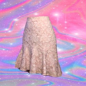 Club Monaco pink and white lace skirt